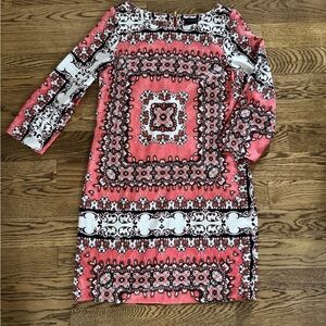 Pink and Black Patterned Dress